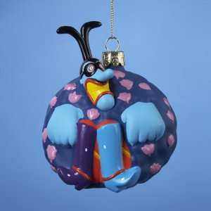   Yellow Submarine Blue Meanie Glass Christmas Ornaments: Home & Kitchen