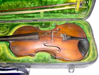   VIOLIN w/CASE used in LONG BEACH SYMPHONY  OLD & UNMARKED  