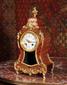   & ORMOLU ANTIQUE FRENCH ROCOCO BOUDOIR CLOCK STUNNING CONDITION 1880