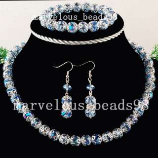 New Azury Crystal Bound Necklace Bracelet Earring G3760  