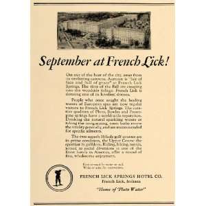  1927 Ad French Lick Springs Hotel Pluto H20 Golf Course 