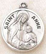 ST. ANNE .925 STERLING SILVER MEDAL BY CREED BOXED!  