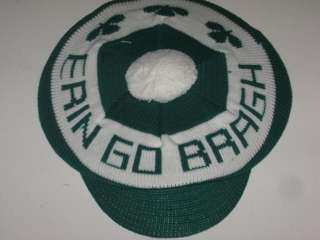   Irish St Pattys Patricks Day Tassel Erin Go Bragh Shamrock Hat Cap NEW