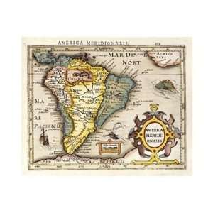  Gerhardt Mercator   Map Of South America Giclee Canvas 