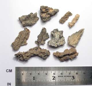 10 x Fulgurite / lightning / lechatelierite  