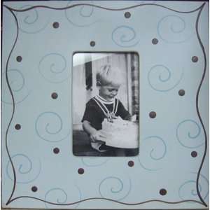  Rr   Swirly Dot Picture Frame   Sky Baby