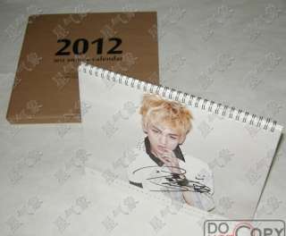 SHINee   2012 DESK Official Calendar Autographed  