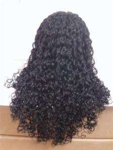 Full Lace Brazilian Virgin Jerry Curl Human Hair Wig 12  