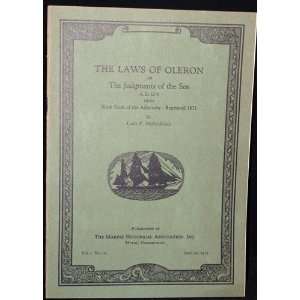  The Laws of Oleron Louis F. Middlebrook Books
