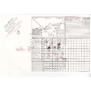 Suzyn Waldman Handwritten/Signed Scorecard Orioles at Yankees 5 20 
