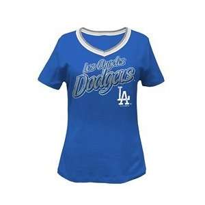  Los Angeles Dodgers Womens Missy V Neck T Shirt by 5th 
