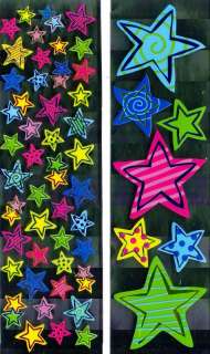 Amscan Bright Foil Stars Kids Party Favor Stickers Lot  