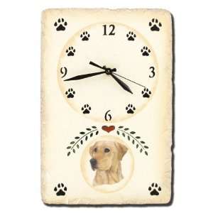   in Maine Stenciled 8x12 Slate Yellow Lab Clock: Home & Kitchen