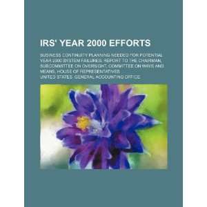  IRS Year 2000 efforts business continuity planning 