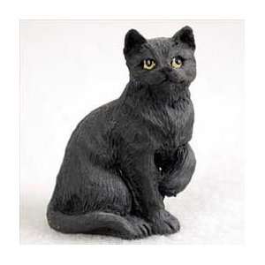  Shorthair Black Miniature Cat Figurine: Home & Kitchen