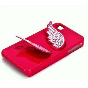  Angel Wing Holder Hard Case Cover for iPhone 4, 4S Red 