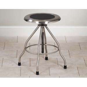  Stainless steel stool with rubber feet   Seat Diameter: 15 