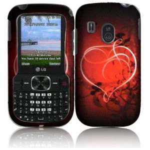 Hard Pretty Heart Case Cover Faceplate Protector for LG 500G TracFone 