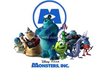 Monsters Inc Edible Cake Topper Image Pixar Mike Sully  