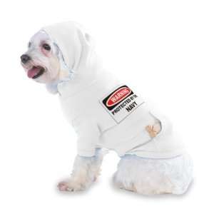 PROTECTED BY THE NAVY Hooded (Hoody) T Shirt with pocket for your Dog 