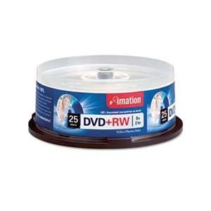  DVD+RW Discs, 4.7GB, 8x, Spindle, Silver, 25/Pack