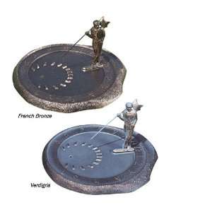 Golf Sundial (StyleVerdigris,PedestalFrench Bronze Pedestal)  