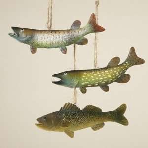  RESIN NORTHERN PIKE, MUSKIE & WALLEYE ORNAMENTS: Home 