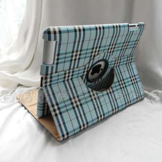   Rotating Smart Cover Leather Case Stand For iPad 2 Wake/Sleep  
