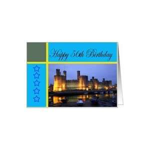  Happy 56th Birthday Caernarfon Castle Card Toys & Games