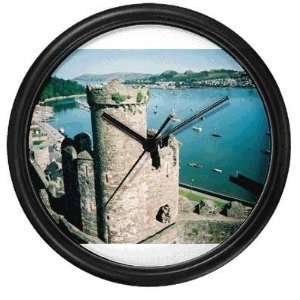    Custom Wall Clock of Caernarfon Castle, Wales 
