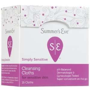 SUMMERS EVE Cleansing Cloths for Sensitive Skin 16 ct, 2 ct (Quantity 