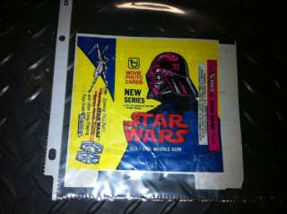 STAR WARS TOPPS BUBBLE GUM CARD WAX WRAPPER 1977!!  