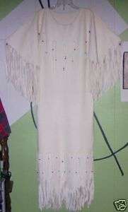 Custom made Native American Regalia buckskin dress wht  