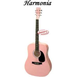  Harmonia Acoustic Guitar 34 Inches Pink MD 034 PK: Musical 