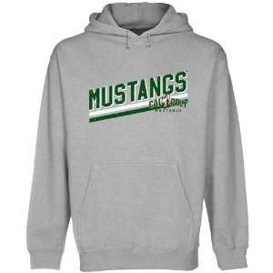  Cal Poly Mustangs Rising Bar Pullover Hoodie   Ash Sports 