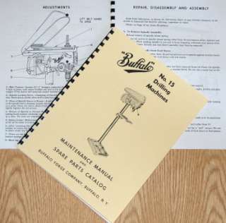BUFFALO No. 15 Drilling Machine Drill Press Manual  