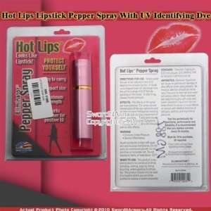  Pink Hot Lips Lipstick Pepper Spray With UV Identifying 