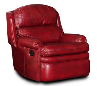 Red Leather Recliner Arm Chair  