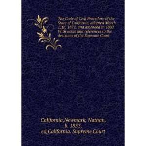   the Supreme Court.: Nathan, ; California. California. Newmark: Books