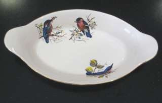 PFALTZGRAFF #270 KINGFISHER, BULLFINCH, NUTHATCH DISH  