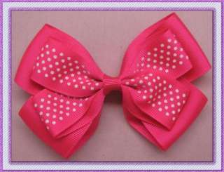 wholesale 35 pcs New Girls Baby Large strip Hair Bow gift Clip flower 