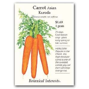  Carrot Asian Kuroda Heirloom Seeds 275 Seeds Patio, Lawn 