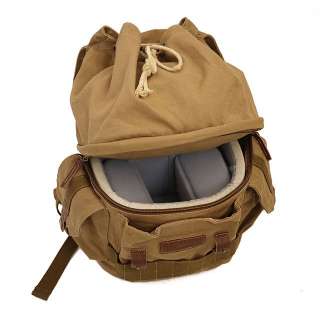Canvas SLR Camera Backpack Bag For Canon Nikon Sony  