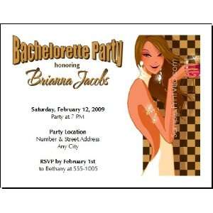  Glam Style Bachelorette Party Invitation: Health 