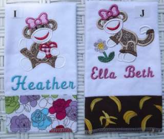 Mix and Match Personalized Burp Cloths and Bibs  