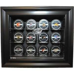  Columbus Blue Jackets 12 Puck Cabinet Style Display Case 