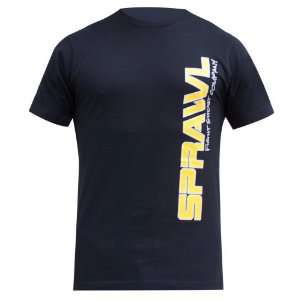  SPRAWL Short Sleeve T Shirt Vertical Black Sports 