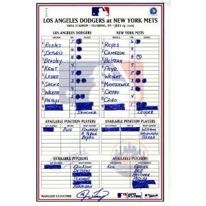  23 2005 Game Used Lineup Card (Jim Tracy Signed): Sports & Outdoors