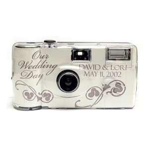    Personalized Wedding Cameras with Silver Bells