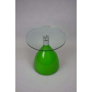 19 Round Side Table   Green Candy Drop Base:  Home 
